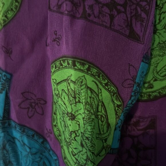 100% Silk Sunny Leigh Vintage Floral print blazer - Size S - Picture 7 of 11